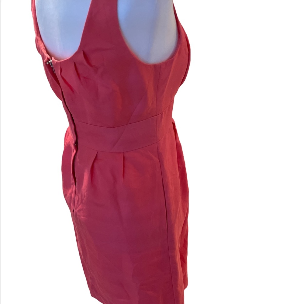 J. Crew Pink Sleeveless Silver Zip Back Above the Knee Sheath Dress Size 2P - Picture 5 of 16